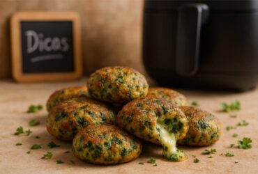 Bolinhos de Espinafre e Queijo na Airfryer