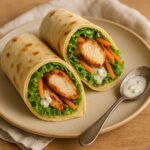 wraps frango com molho iogurte