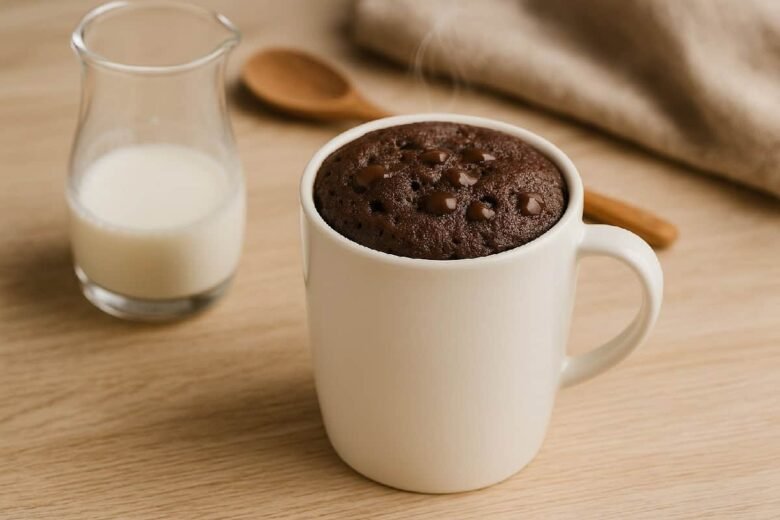 Receita de Bolo de Caneca de Chocolate no Micro-ondas