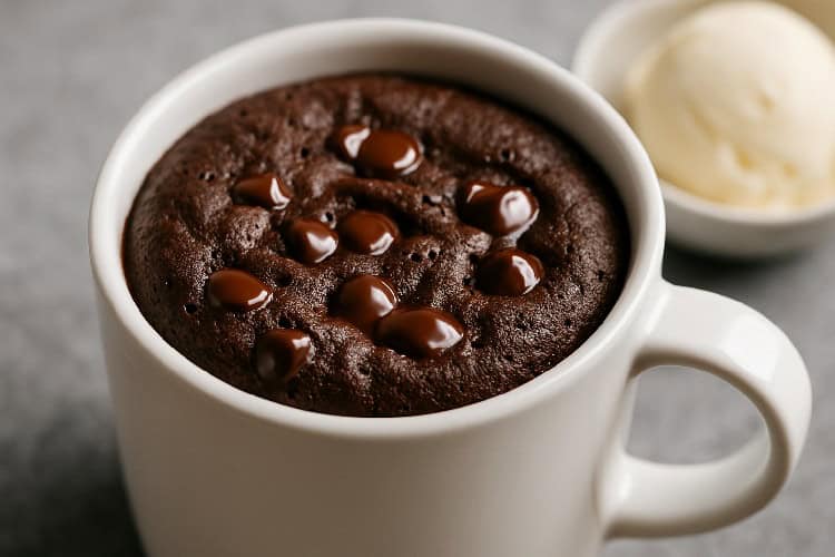 Receita de Bolo de Caneca de Chocolate no Micro-ondas