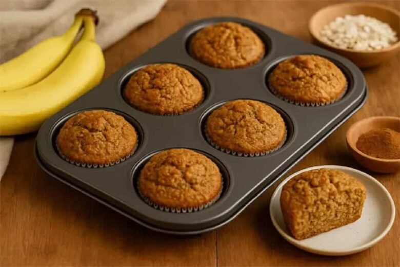 Muffins de Banana e Aveia (sem açúcar)