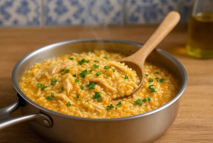 Arroz de Frango Cremoso na Panela