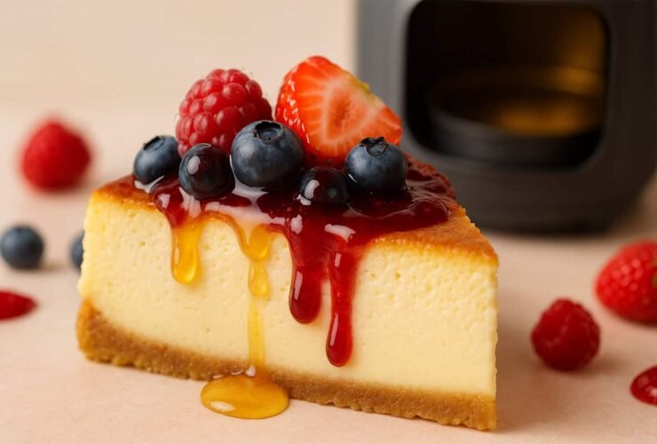 Cheesecake na airfryer de Frutos Vermelhos