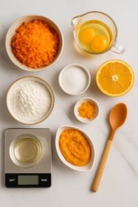 ingredientes Donuts de Cenoura e Laranja na Airfryer