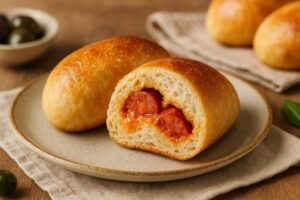 Pão com Chouriço na Airfryer close-up