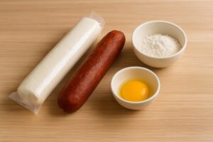 Pão com Chouriço na Airfryer ingredientes