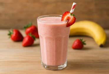 Smoothie de Morango e Banana Cremoso e Sem Açúcar