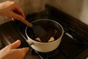 Bolo de Chocolate Sem Farinha misturar