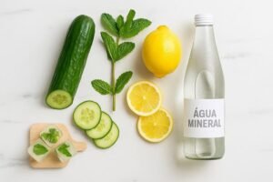 Água de Pepino, Hortelã e Limão ingredientes