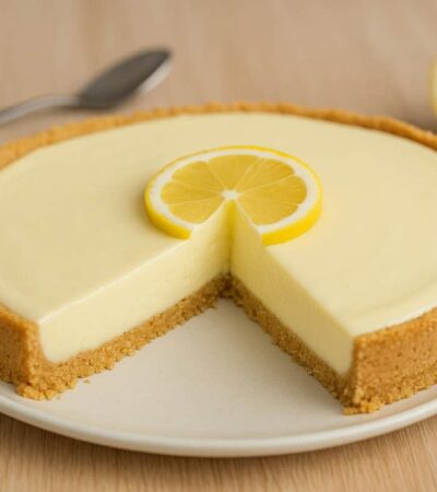 Tarte fria de limão e bolacha