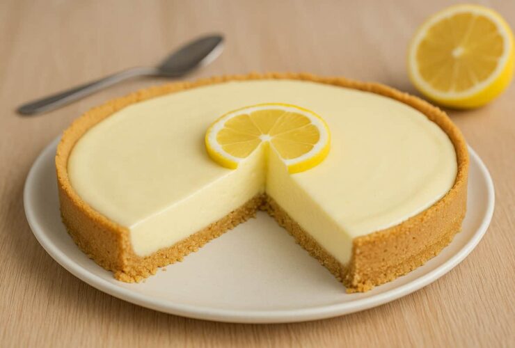 Tarte fria de limão e bolacha