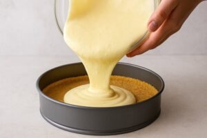 Tarte fria de limão e bolacha passo