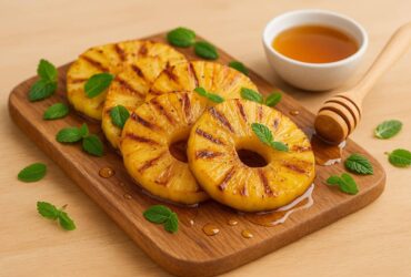 Abacaxi Grelhado com Canela e Mel na Airfryer