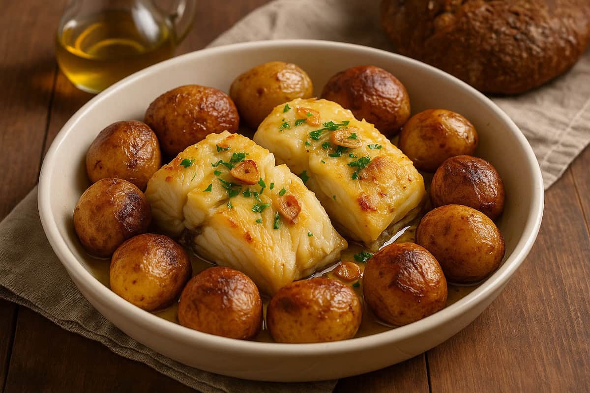 Bacalhau na Airfryer com Batatinhas Inteiras