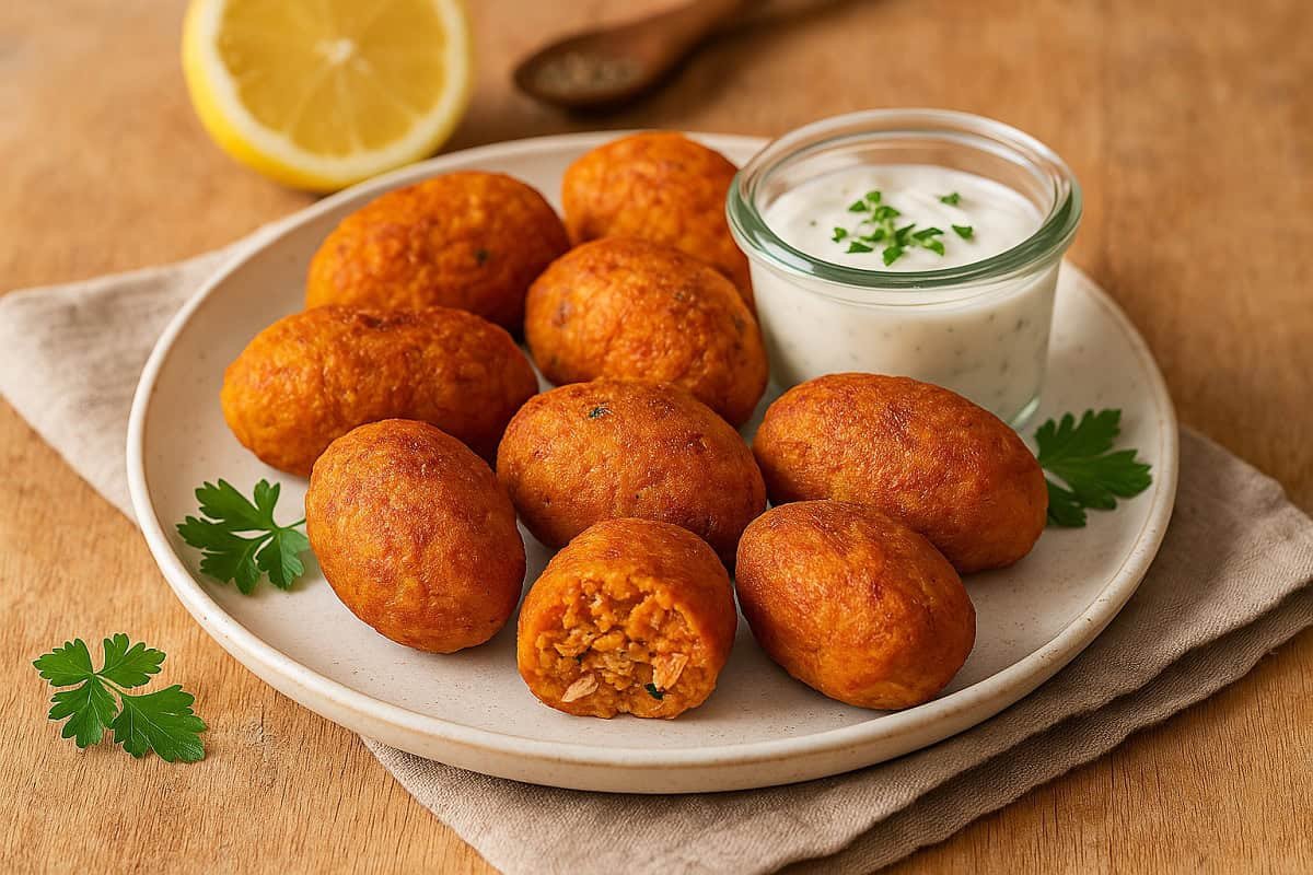 Bolinhos de Batata-Doce e Atum no Forno ou Airfryer
