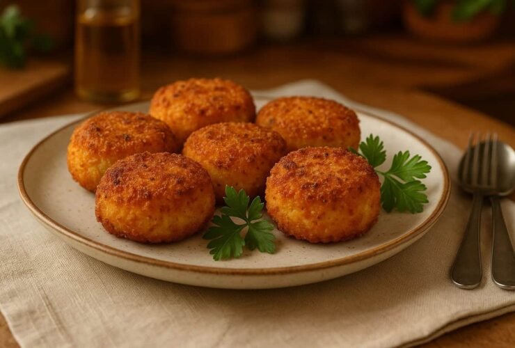 Bolinhos de Arroz com Queijo e Ervas