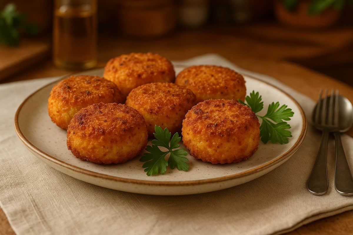 Bolinhos de Arroz com Queijo e Ervas