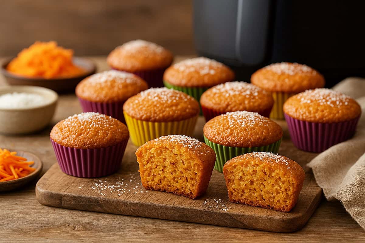 Bolinhos de Cenoura e Coco na Airfryer