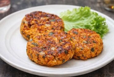 hamburger de grão-de-bico