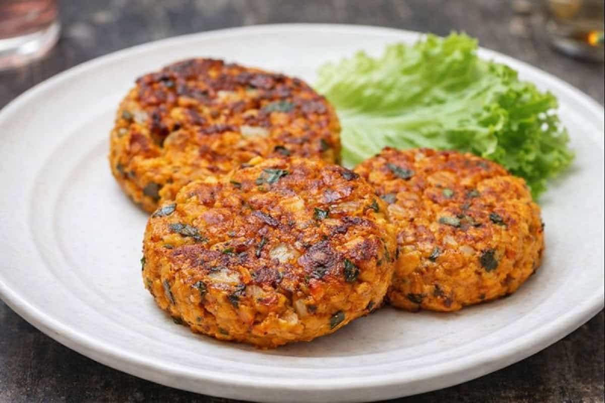 hamburger de grão-de-bico