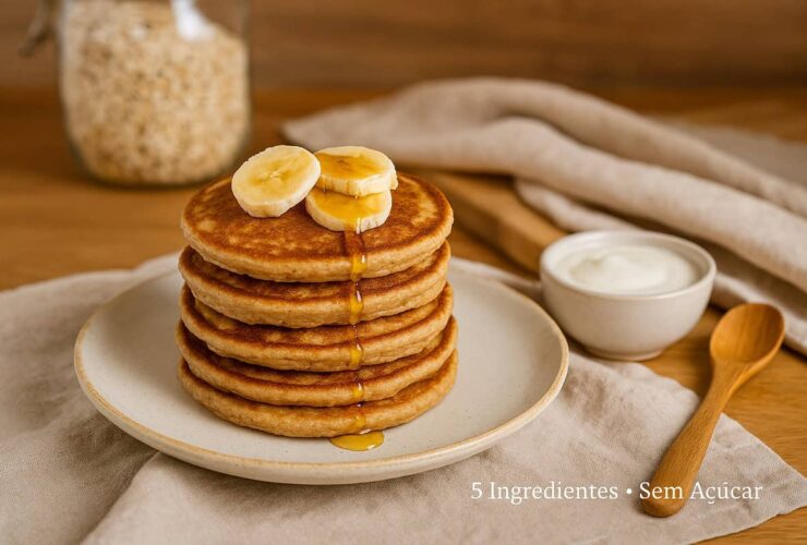 Panquecas de Aveia e Banana Saudáveis