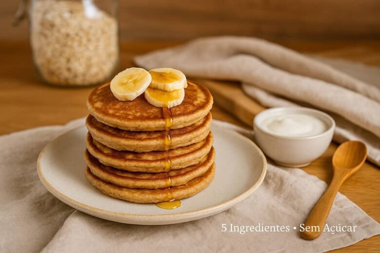 Panquecas de Aveia e Banana Saudáveis