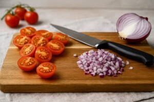 Salada de Grão-de-Bico cortar