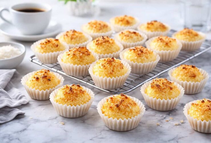 Bolinhos de coco simples, com 3 ingredientes