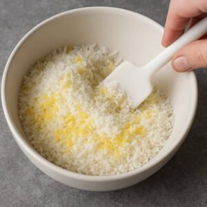 preparação Coquinhos húmidos de coco