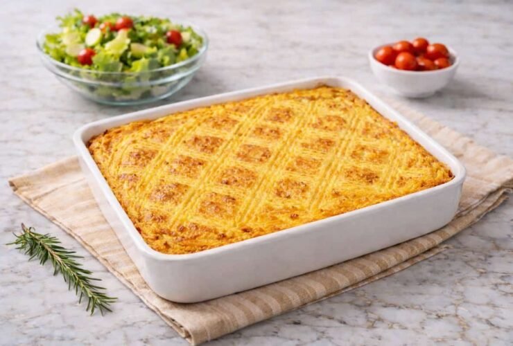 Empadão de Carne com Puré de Batata