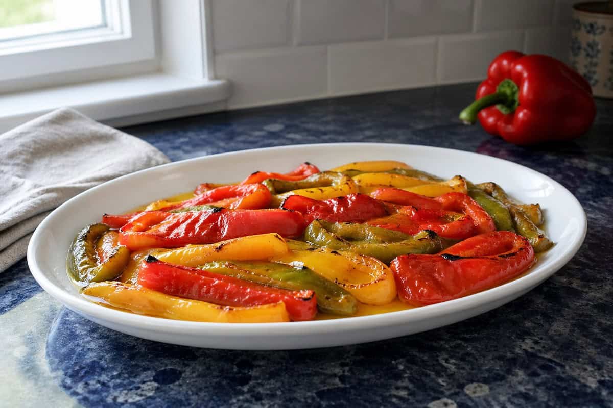 Pimentos assados no forno